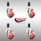 Service Caster 3 Inch 316SS Red Polyurethane Swivel 1-3/8 Inch Expanding Stem Caster Set SCC SCC-SS316EX20S314-PPUB-RED-138-4 - alternate 4